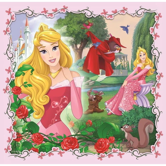 Trefl 34842 - Disney Hercegnők és a kiskedvenceik - 3 az 1-ben (20, 36, 50 db-os) puzzle