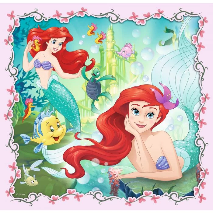 Trefl 34842 - Disney Hercegnők és a kiskedvenceik - 3 az 1-ben (20, 36, 50 db-os) puzzle