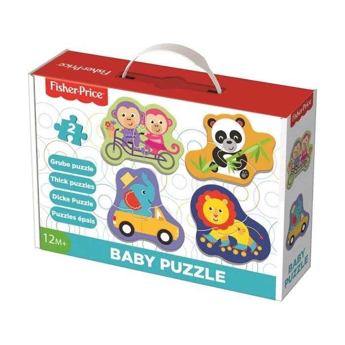 Trefl 36081 - Fisher-Price Vidám állatok - Első Baby puzzle táskában