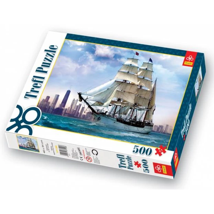 Trefl 37120 - Vitorlás Chicago partjainál - 500 db-os puzzle