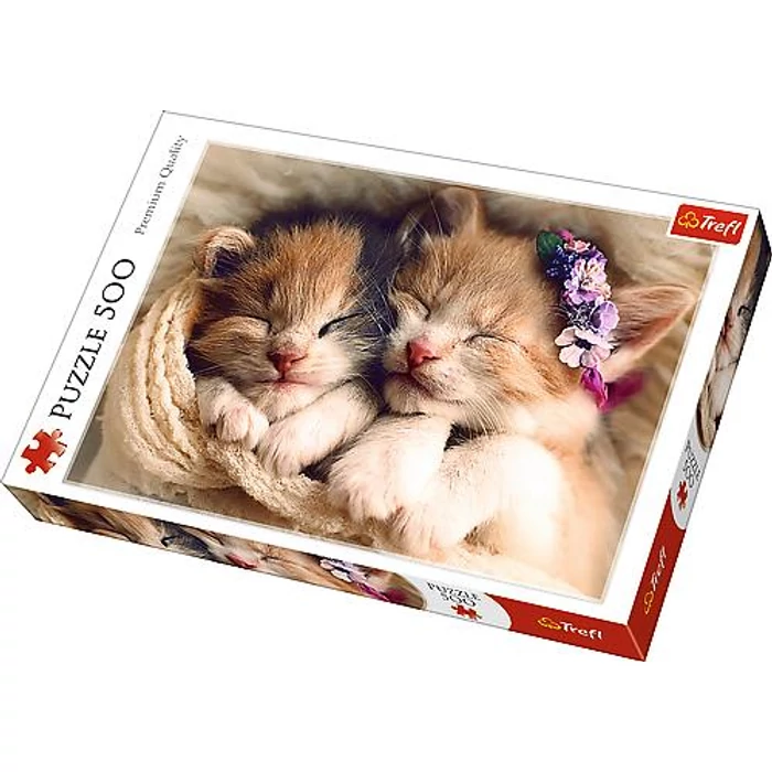 Trefl 37271 - Alvó cicák - 500 db-os puzzle