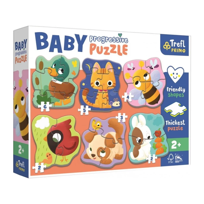 Trefl 44003 - Állatok - Baby puzzle