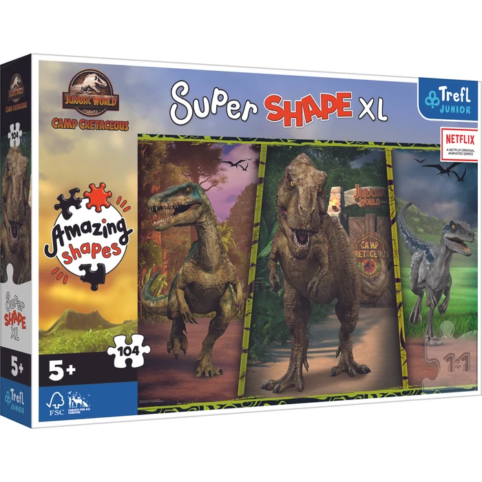 Trefl Super Shape XL 104 db-os puzzle - Jurassic World (50020)