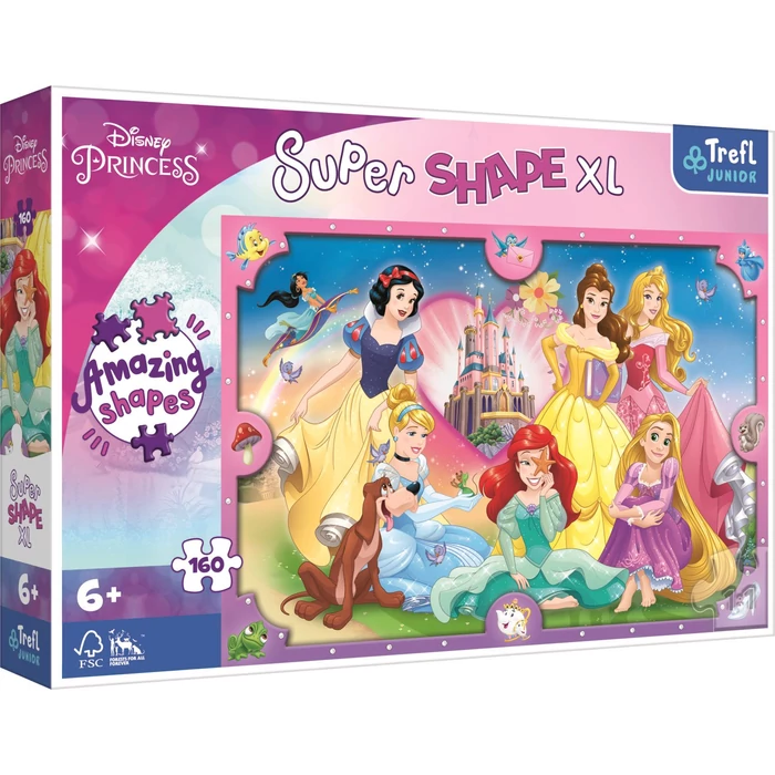 Trefl 50025 - Disney Princess - Super Shape XL 160 db-os puzzle ...