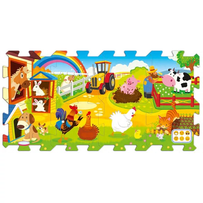 Trefl 60697 - A farmon - 8 db-os oktató szivacs puzzle