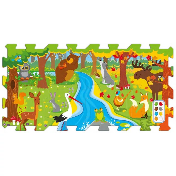 Trefl 60698 - Az erdőben - 8 db-os oktató szivacs puzzle