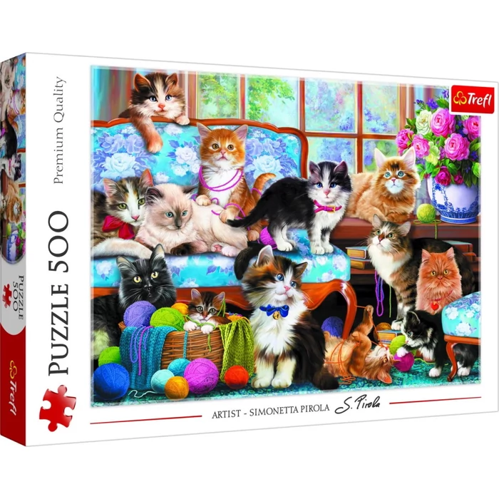 Trefl 37425 - Cica család - 500 db-os puzzle