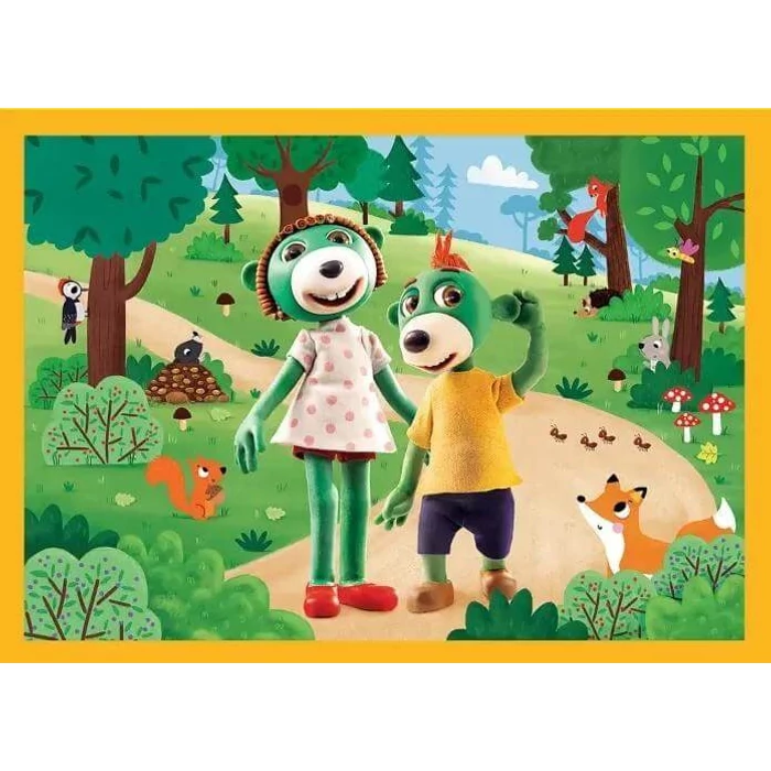 Trefl 34623 - A Treflik család kalandjai - 4 az 1-ben (35,48,54,70 db-os)puzzle