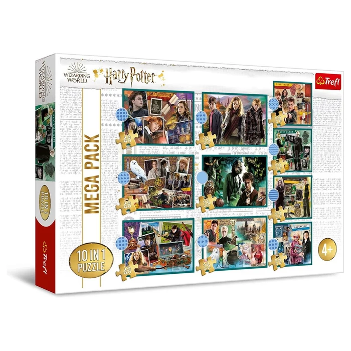 Trefl 90392 -  Harry Potter - Mega pack - 10 az 1-ben puzzle (20,35,48 db-os)