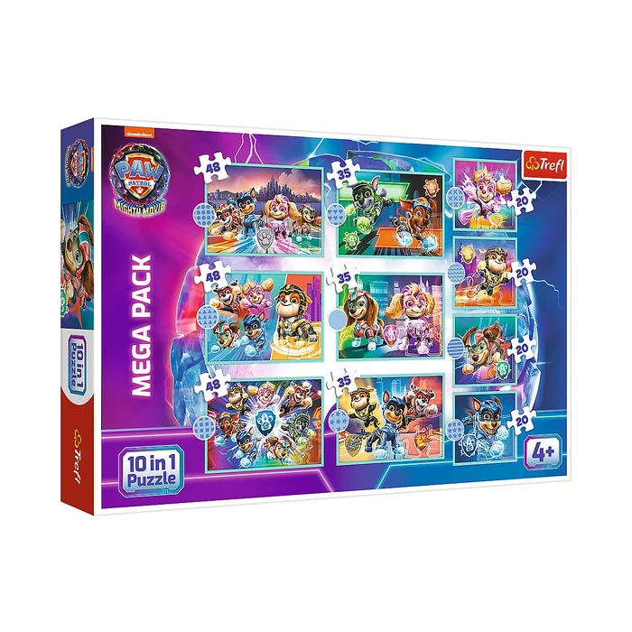 Trefl 96002 Mega Pack - Mancs őrjárat - 10 az 1-ben puzzle (20,35,48 db-os)