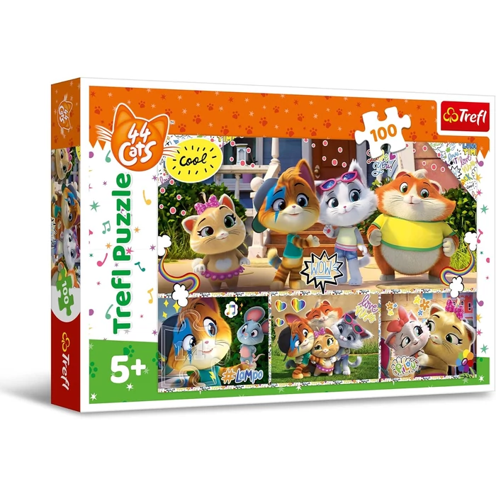 Trefl 16442 - 44 csacska macska - 100 db-os puzzle