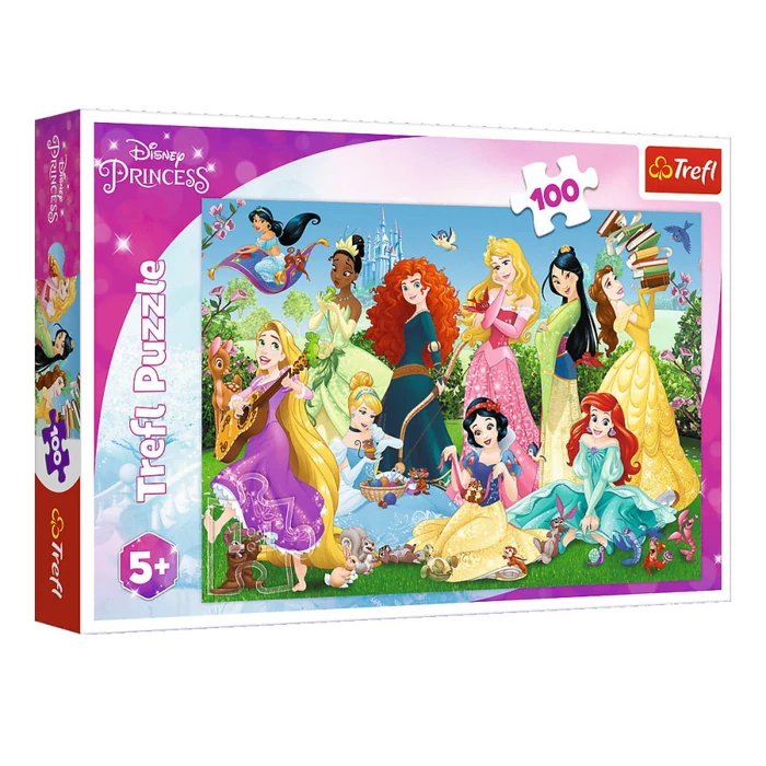Trefl 16417 - Disney Princess - Vidám délután - 100 db-os puzzle