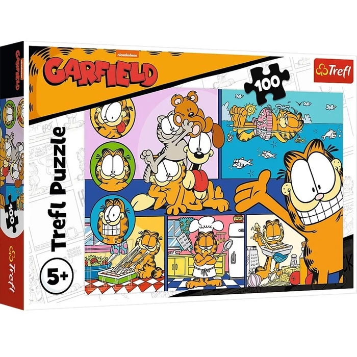 Trefl 16521 - Garfield lustálkodik - 100 db-os puzzle