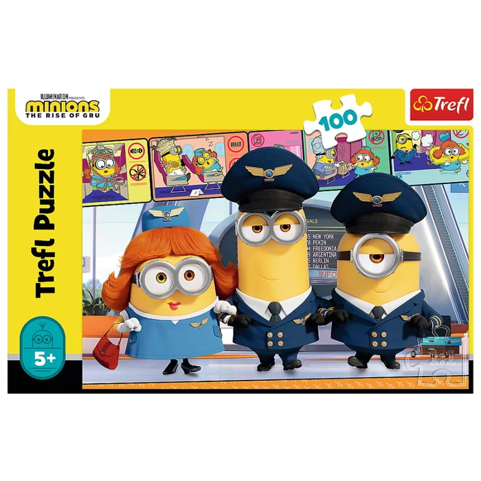 Trefl 16390 - Minyonok 2 - Minyonok a repülőtéren - 100 db-os puzzle
