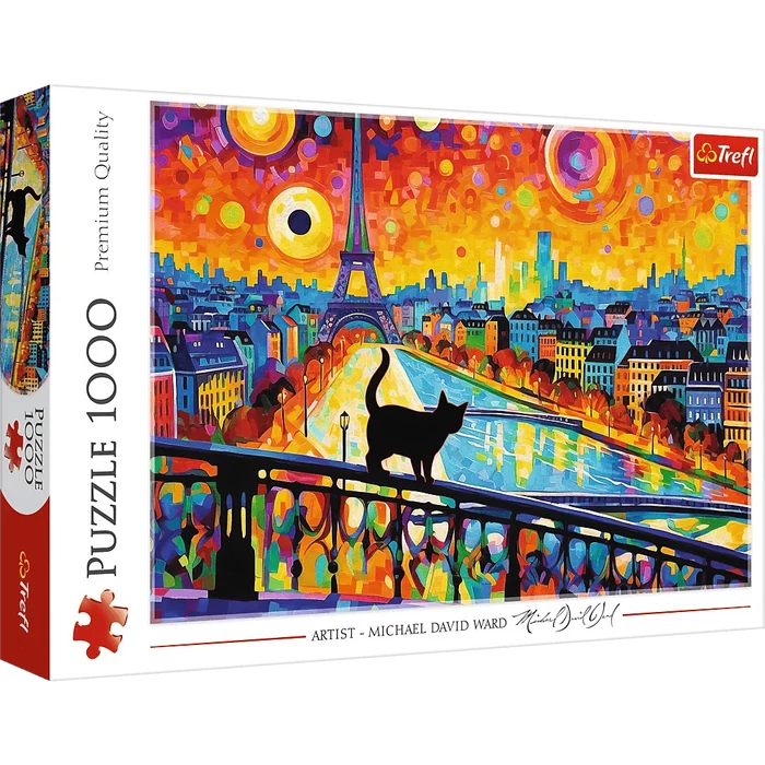 Trefl 10795 - Premium Quality puzzle - Macska Párizsban - 1000 db-os puzzle
