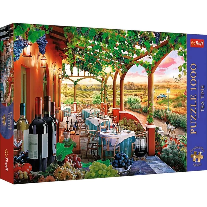 Trefl 10807 - Tea Time - Olasz szőlőültetvény - 1000-db-os Premium Plus puzzle