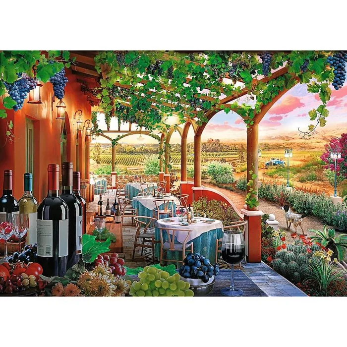 Trefl 10807 - Tea Time - Olasz szőlőültetvény - 1000-db-os Premium Plus puzzle
