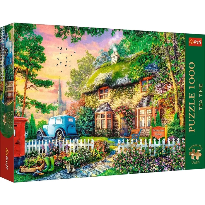 Trefl 10852 - Tea Time - Stoney Lane Cottage - 1000 db-os Premium Plus puzzle