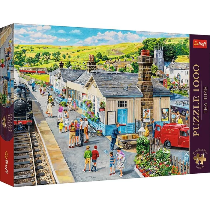 Trefl 10810 - Tea Time - Vasútállomás - 1000-db-os Premium Plus puzzle