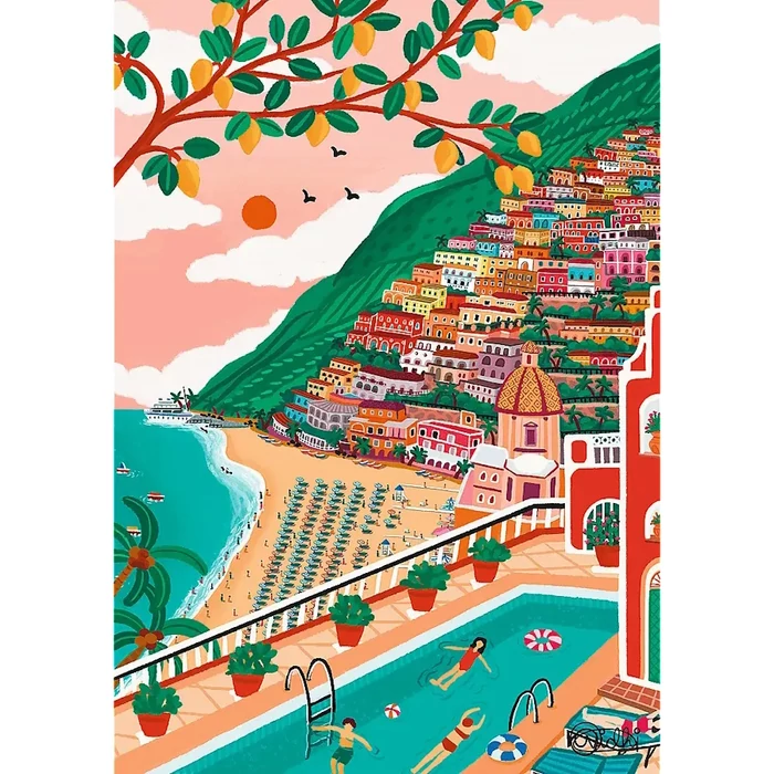 Trefl 10895 - The Art of Colour - Positano - Italy - 1000 db-os Premium Plus puzzle