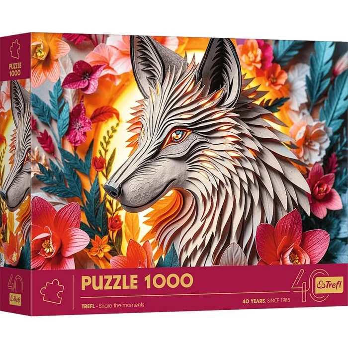 Trefl 40041 - 40 Éves Jubileum - Farkas - 1000 db-os Paper Art puzzle