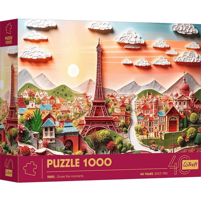 Trefl 40044 - 40 Éves Jubileum - Párizs - 1000 db-os Paper Art puzzle