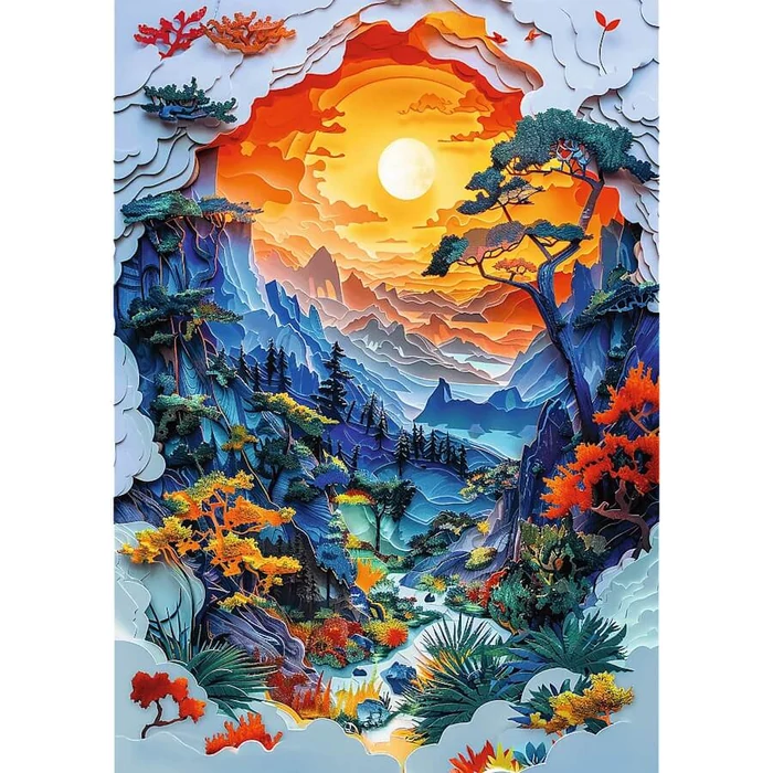 Trefl 40045 - 40 Éves Jubileum - Völgy - 1000 db-os Paper Art puzzle