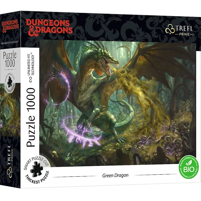 Trefl 10758 - Dungeons and Dragons - Green Dragon - 1000 db-os UFT Prime puzzle