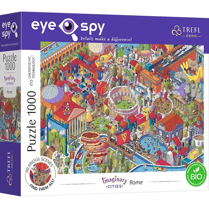 Trefl 10709 - EYE-SPY - IMAGINARY CITIES - Rome, Italy - 1000 db-os UFT Prime puzzle