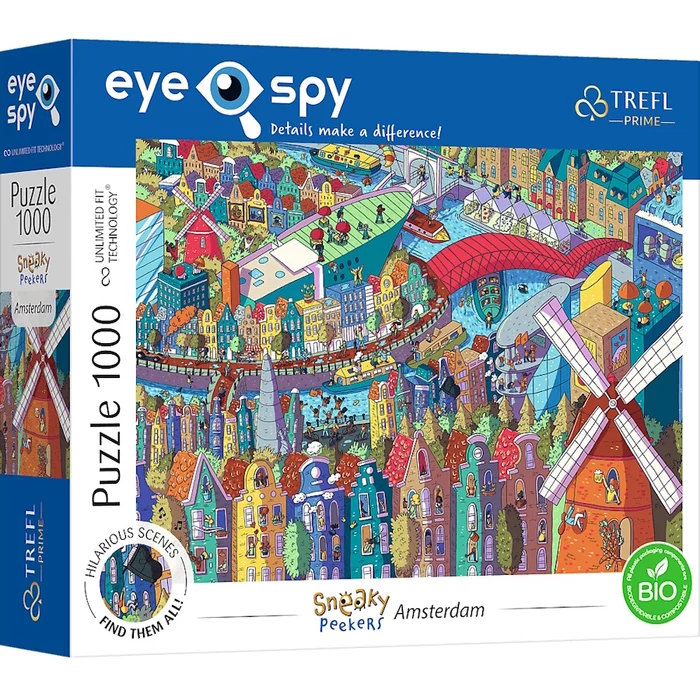Trefl 10710 - EYE-SPY - SNEAKY PEEKERS - Amsterdam, The Netherlands - 1000 db-os UFT Prime puzzle