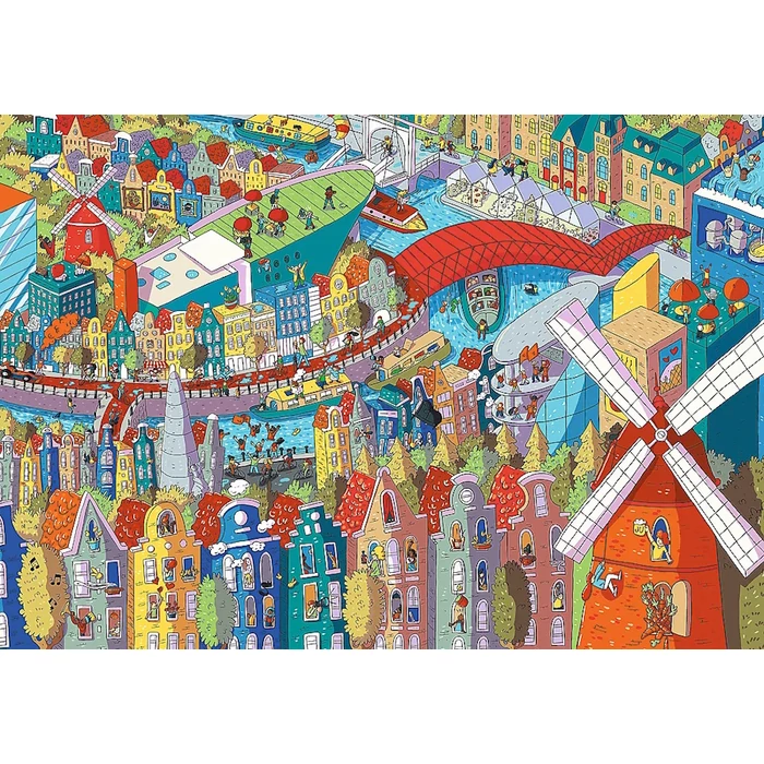 Trefl 10710 - EYE-SPY - SNEAKY PEEKERS - Amsterdam, The Netherlands - 1000 db-os UFT Prime puzzle