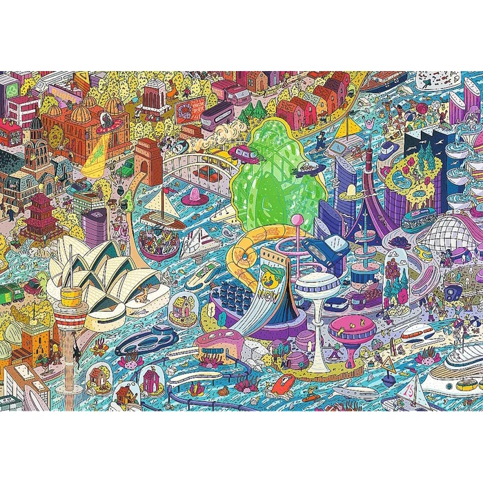 Trefl 10751 - EYE-SPY - TIME TRAVEL - Sydney, Australia - 1000 db-os UFT Prime puzzle
