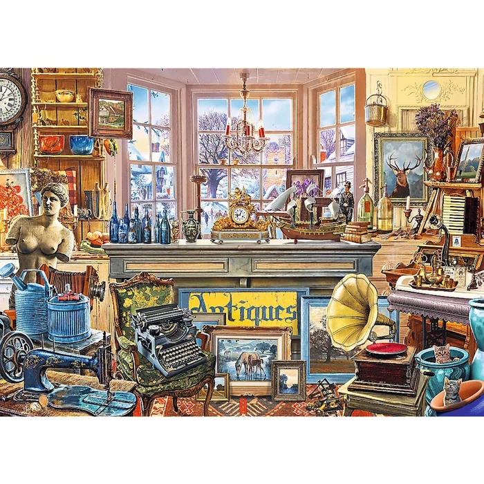 Trefl 1000 db-os Wood Craft Prémium Fa Puzzle - Antikvárium (20175)