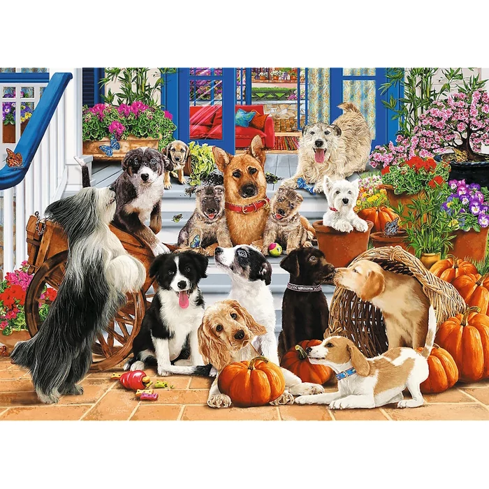 Trefl 1000 db-os Wood Craft Prémium Fa Puzzle - Kutya barátság (20149)