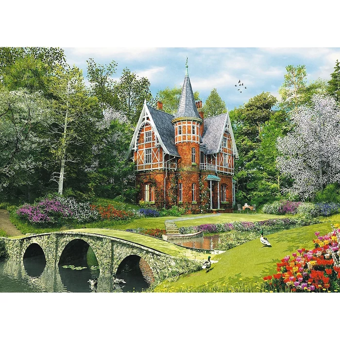 Trefl 1000 db-os Wood Craft Prémium Fa Puzzle - Viktoriánus ház (20145)