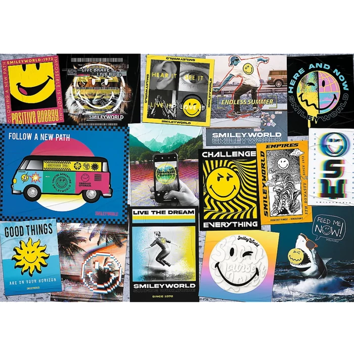 Trefl 10729 - Smiley World - Live positive - 1000 db-os puzzle