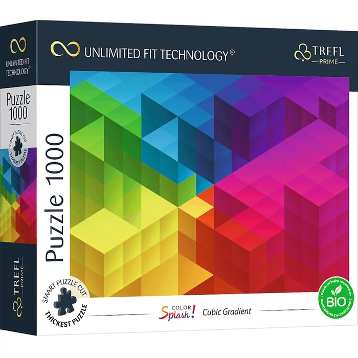 Trefl 10700 - Color Splash - Cubic Gradient - 1000 db-os UFT Prime puzzle