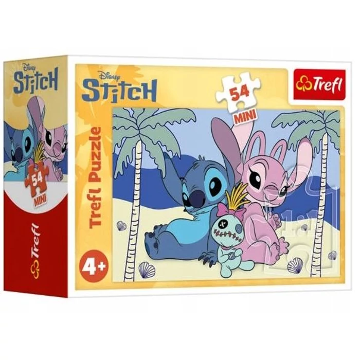 Trefl 19814 - Stitch és Angel - 54 db-os MINI puzzle