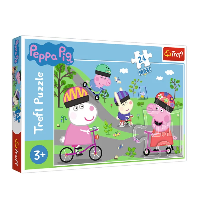 Trefl 14330 - Peppa malac - Egy boldog nap - 24 db-os Maxi puzzle