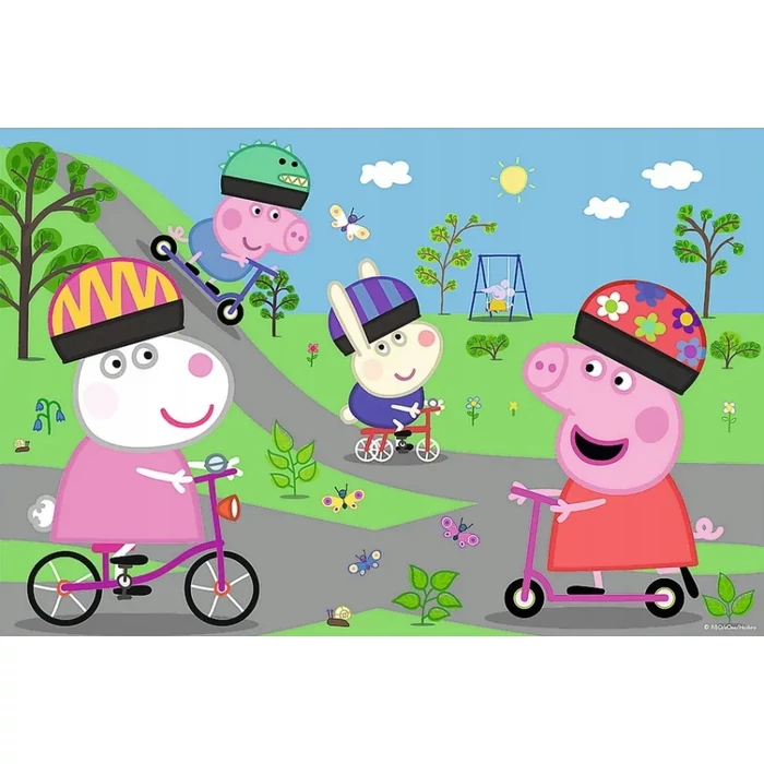 Trefl 14330 - Peppa malac - Egy boldog nap - 24 db-os Maxi puzzle