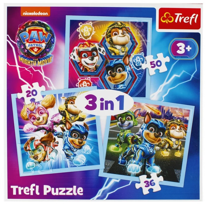 Trefl 34869 - Mancs őrjárat - 3 az 1-ben puzzle (20, 36, 50 db-os)