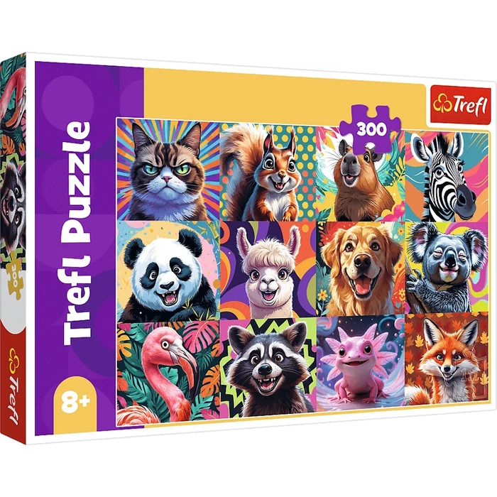 Trefl 23030 - Vicces állatportrék - 300 db-os puzzle