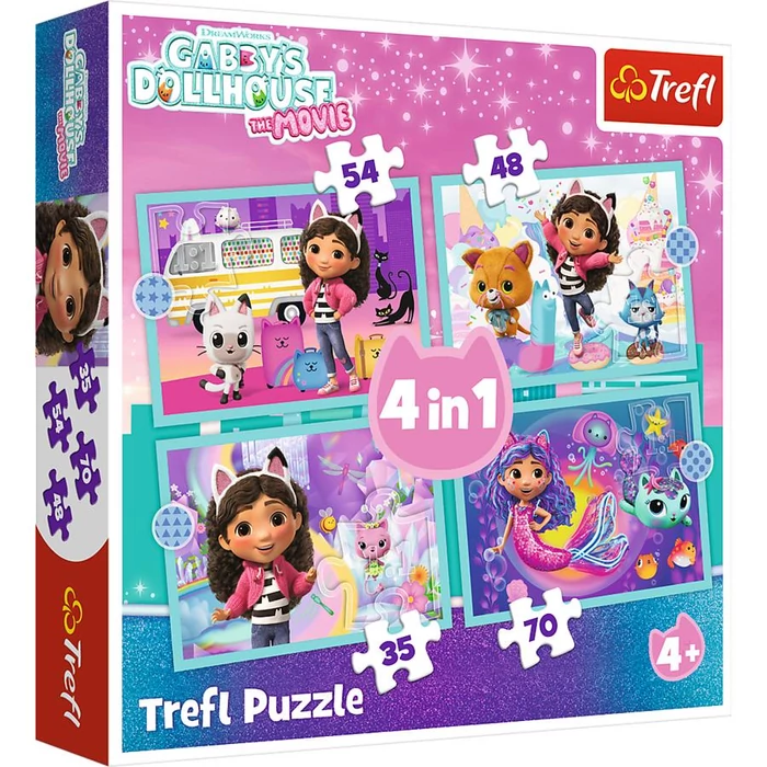 Trefl 34670 - Gabi babaháza - 4 az 1-ben (35,48,54,70 db-os) puzzle