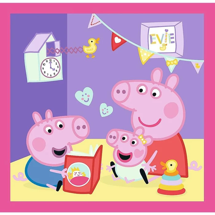 Trefl 34873 - Peppa malac - 3 az 1-ben (20, 36, 50 db-os) puzzle