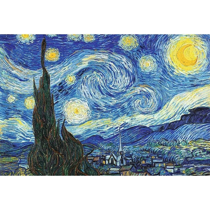 Trefl 37544 - Csillagos éj, Van Gogh - 500 db-os puzzle kerettel