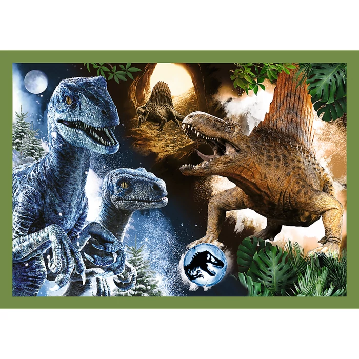 Trefl 4 az 1-ben puzzle (35,48,54,70 db-os) – Jurassic World (34607)