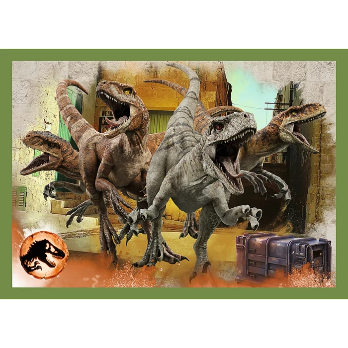 Trefl 4 az 1-ben puzzle (35,48,54,70 db-os) – Jurassic World (34607)