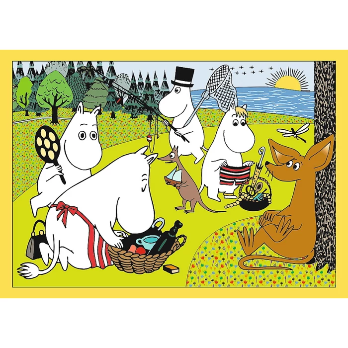Trefl 34368 - Boldog Mumin napot! - 4 az 1-ben puzzle (35,48,54,70 db-os)