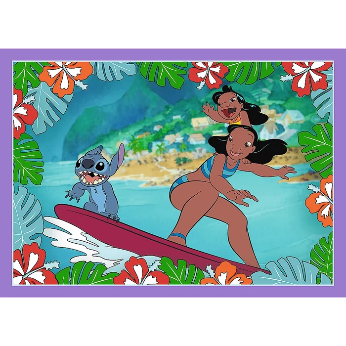 Trefl 4 az 1-ben puzzle (35,48,54,70 db-os) - Lilo és Stitch (34633)