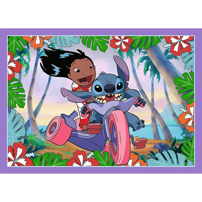 Trefl 4 az 1-ben puzzle (35,48,54,70 db-os) - Lilo és Stitch (34633)